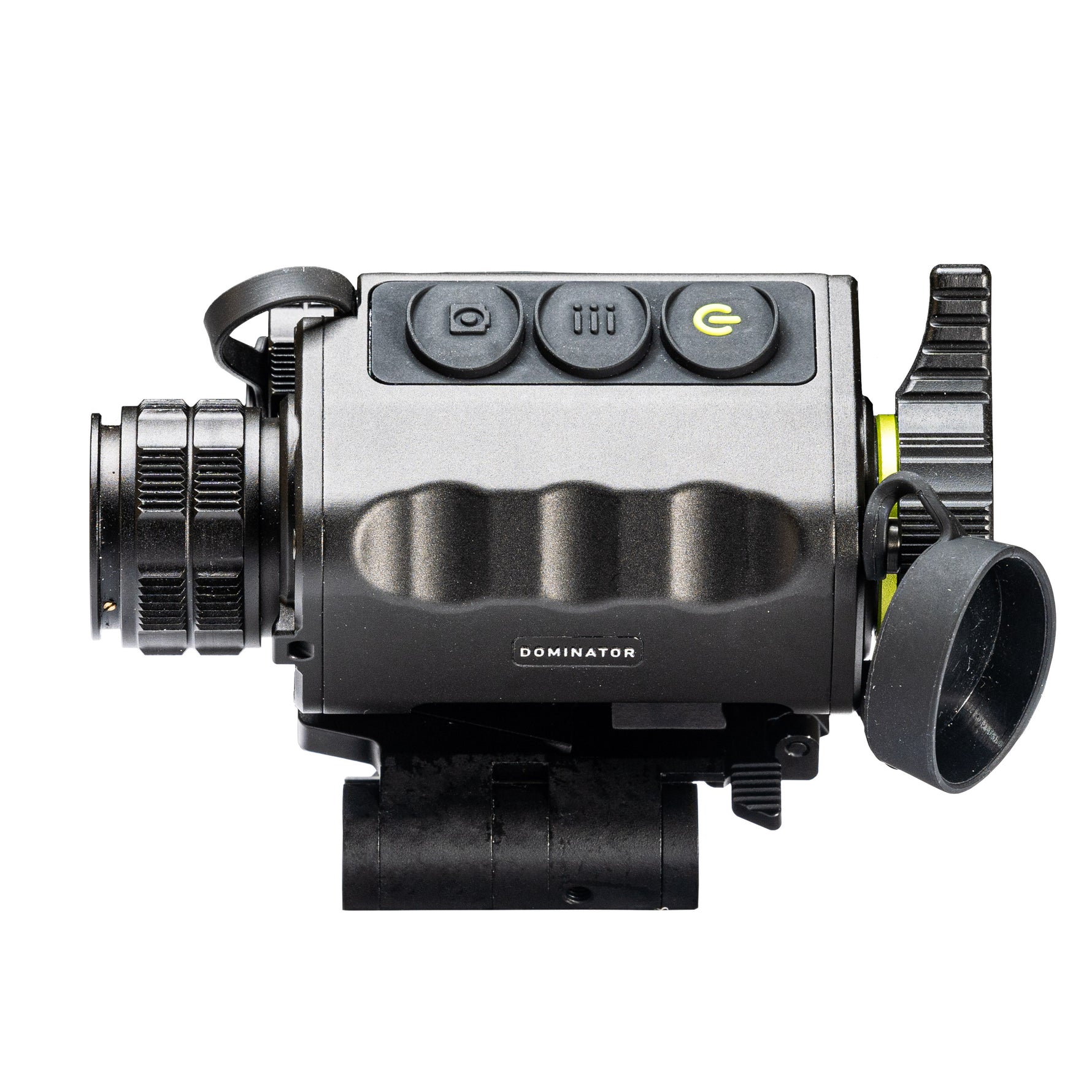 Dominator Thermal Sight side view, including flip-up mount